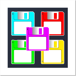 Colourful Floppy Disks Posters and Art